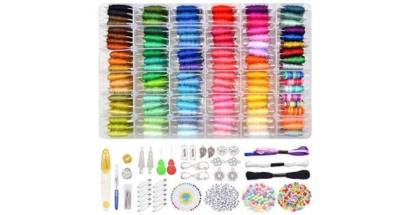 Friendship Bracelet String Kits with Organizer Storage Box 110