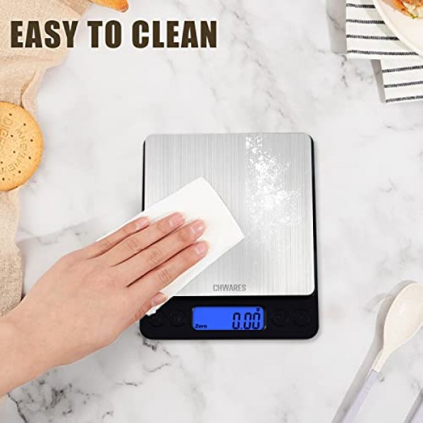 CHwares cHWARES Food Scale, Kitchen Scale with Bowl Stainless