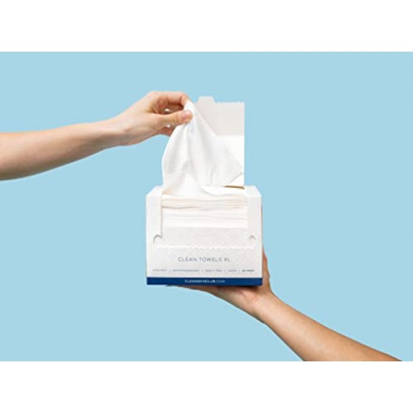 Clean Skin Club Clean Towels XL, Biobased Face Towel, Disposable