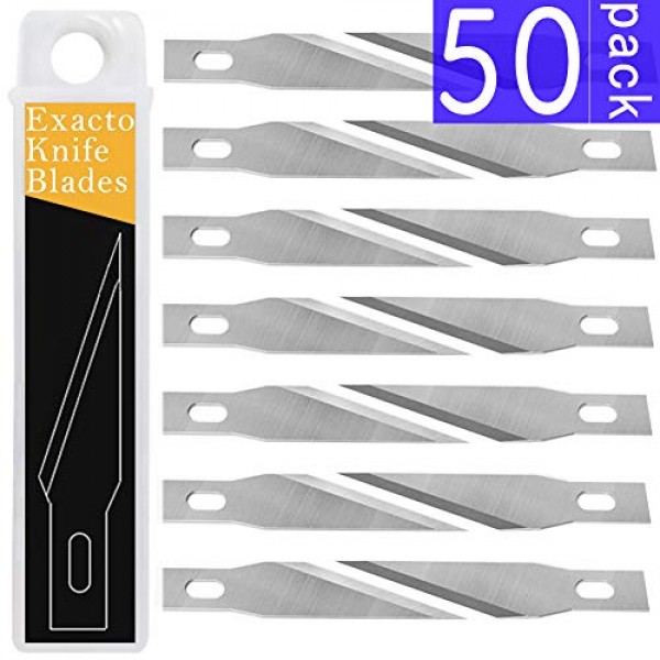 50 PCS Exacto Knife Blades, High Carbon Steel #11 Refill