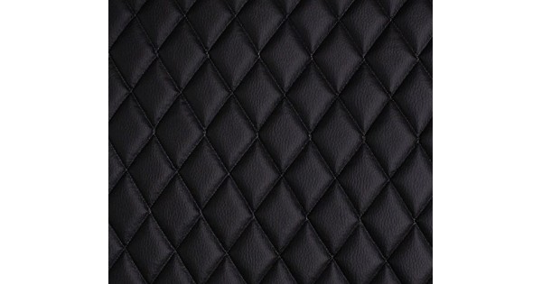 Black Grain Texture Quilted Vinyl Fabrics