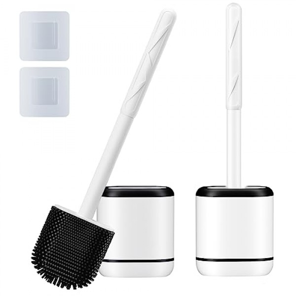 Toilet Brush, 3 Pack Toilet Bowl Brush and Holder for Bathroom Storage  Cleaning, Bathroom Accessories Toilet Bowl Cleaners with Silicone Bristles,  Cleaning Supplies Toilet Cleaner Brush Bathroom Set Gray