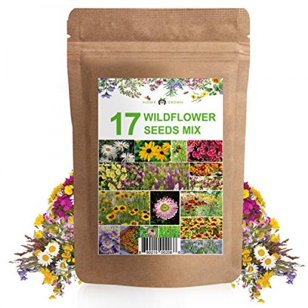 Wildflower Seeds - Flower Seed Pack [17 Variety] - Perennial ...