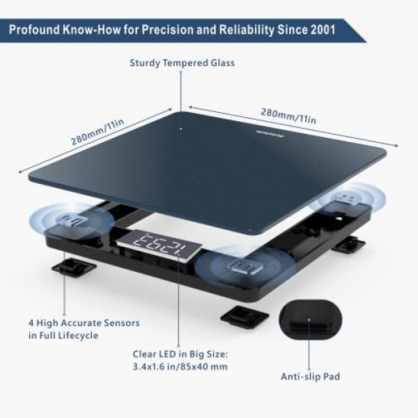 Digital Body Weight Bathroom Scale,Weighing Professional since 2001,Extra  Large