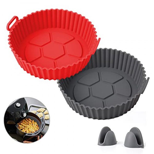 MMH 2Pcs Air Fryer Silicone Liners- Air Fryer Silicone Pot