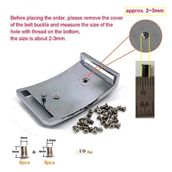 Tip Screws Pointed Cross Slot Leather Accessories for Belt Buckle Wallet Handbag Purse Includes Screwdriver -30 Pieces
