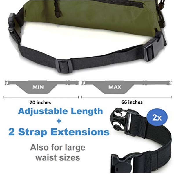 Van BEEKEN Fanny Pack for Men Women Belt Bag Waist Bag Hip Bag I