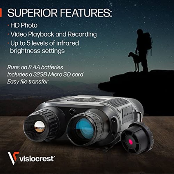 Visiocrest Night Vision Goggles w/ discount Digital Infrared System and 32GB Memory Card