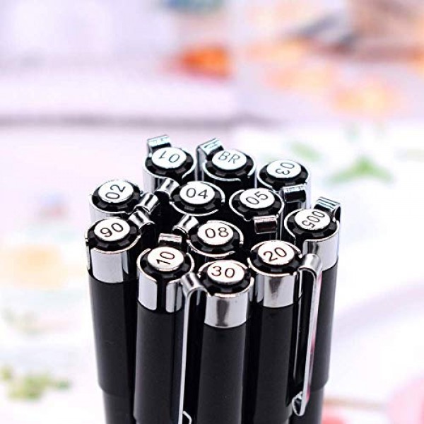 YiSan Set of 12 Micro-Pens, Fineliner Ink Pens, Black Drawing Pen