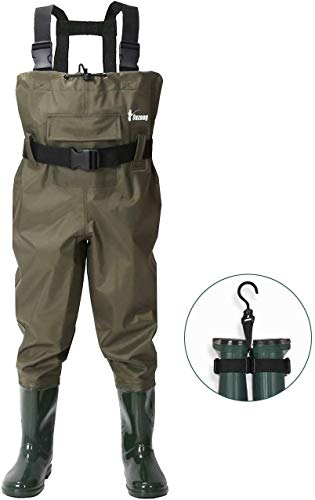 Buy Ouzong Chest Waders for Kids, Lightweight Cleated Nylon and